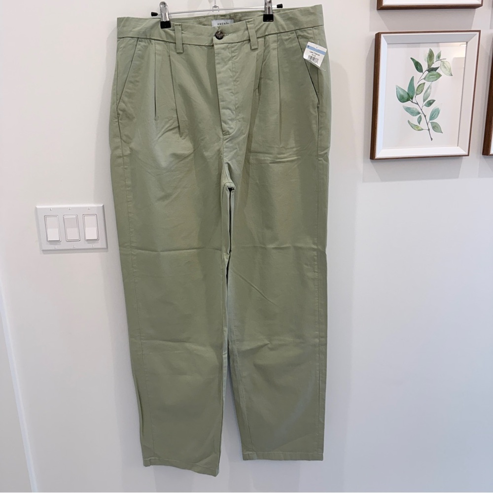 Classic Sage Green Chinos for Men